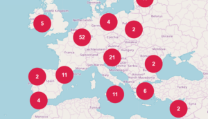 Activity map of the platform of the European Year for Youth