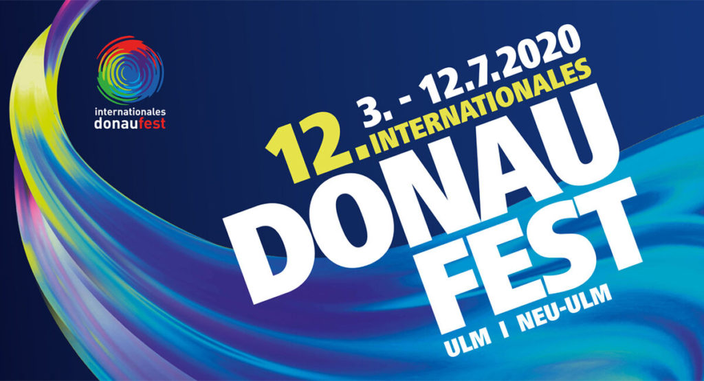 Flyer for the 12th Danube Festival in Ulm and link to the trailer